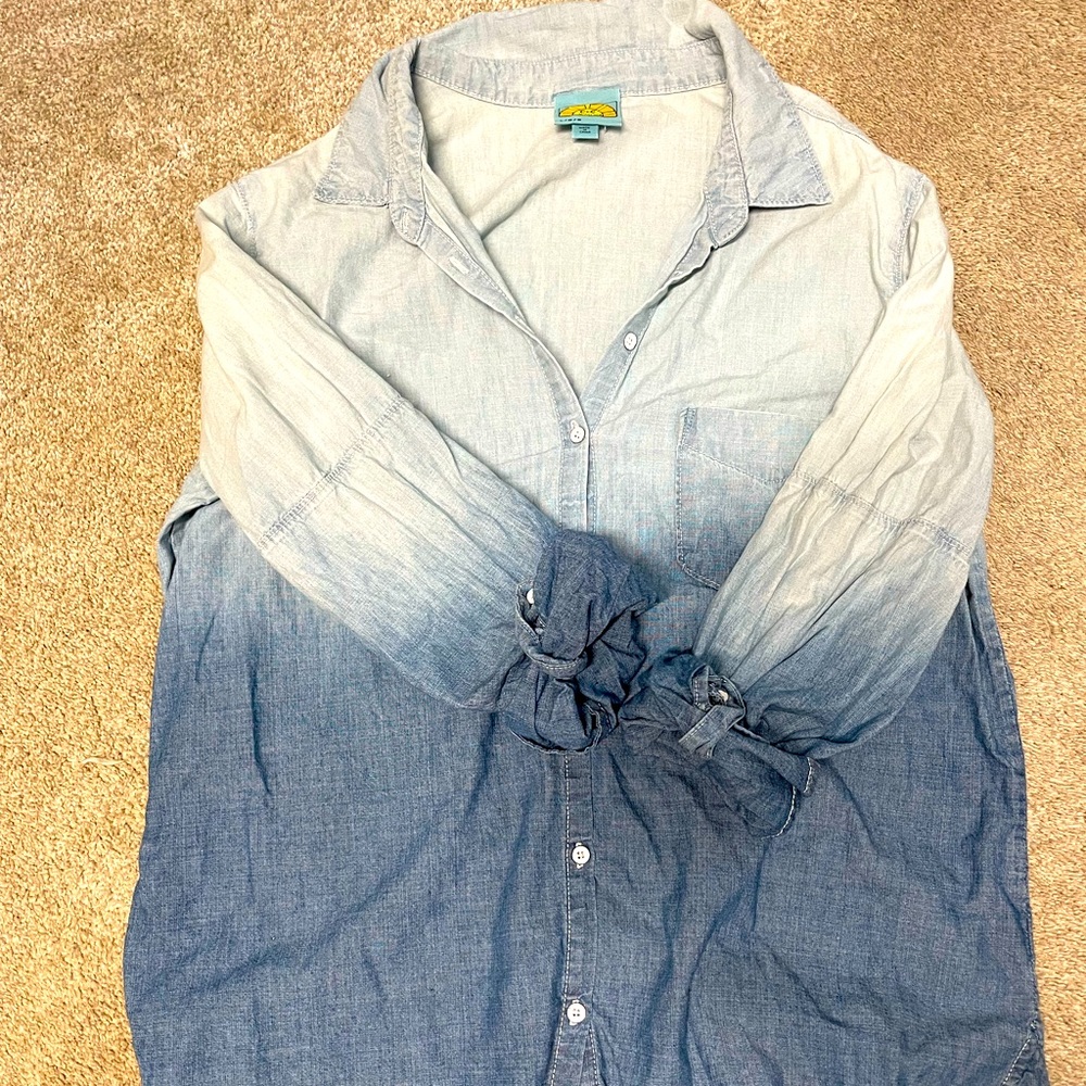 Denim color block